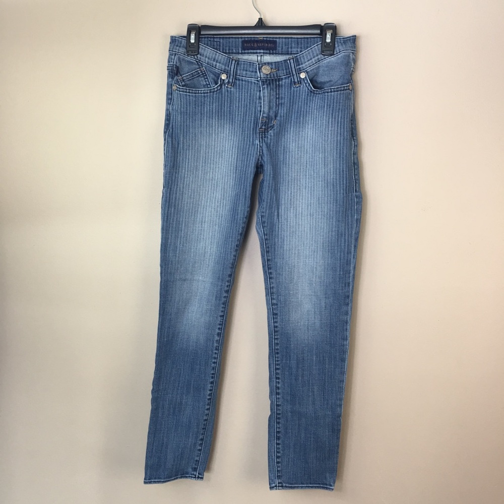 Rock & Republic Patterned Denim Jeans Berlin Jeans 1255